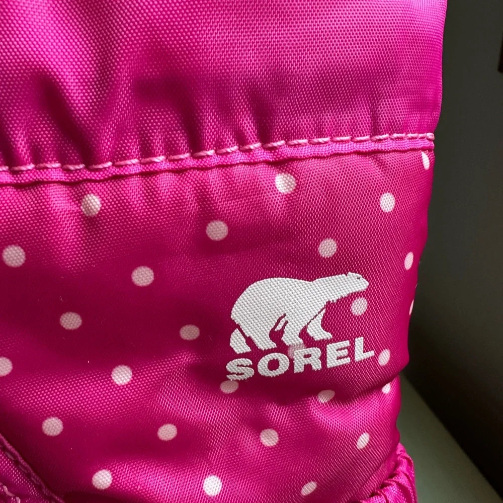 Sorel Pink Polka Dot Kids' Snow Boot